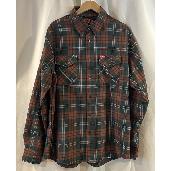 Dixxon Flannel Mens MISTLETOE Plaid Button Down‎ Long Sleeve FLANNEL Size XL - Picture 1 of 7